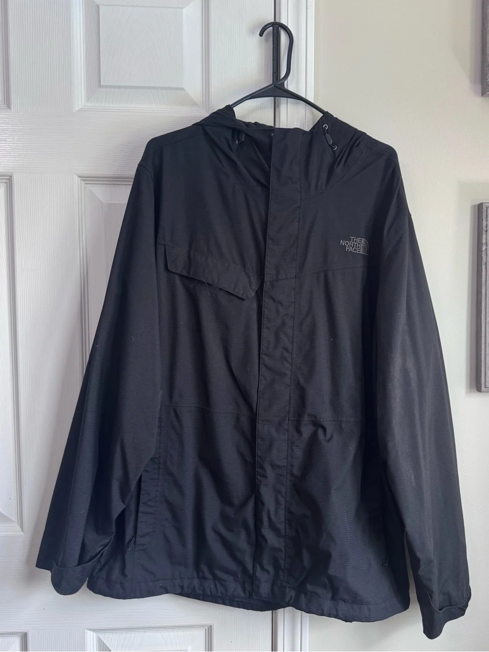 The North Face Black Hooded Men's Raincoat